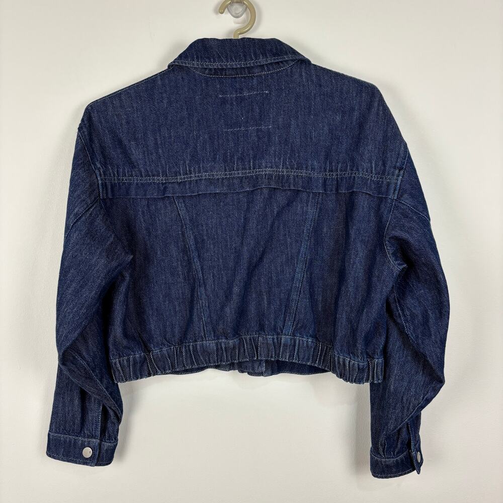 Pilcro Anthropologie Super-Soft Denim Moto Jacket Small - Picture 8 of 13